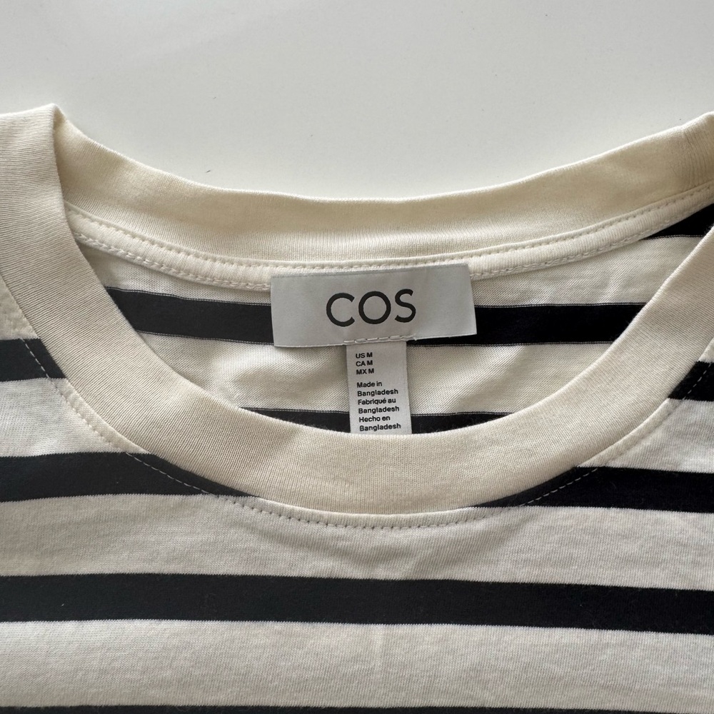 COS Monochrome Striped Cotton Top